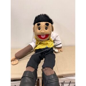 Sunny Puppets Boy Hand Puppet Gold Vest Black Pants GS4566 New with Tags